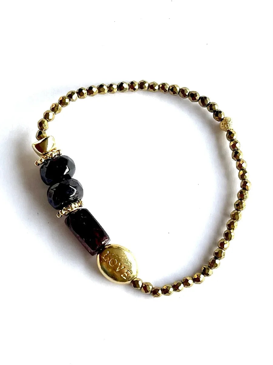 bracelet gaia grenat