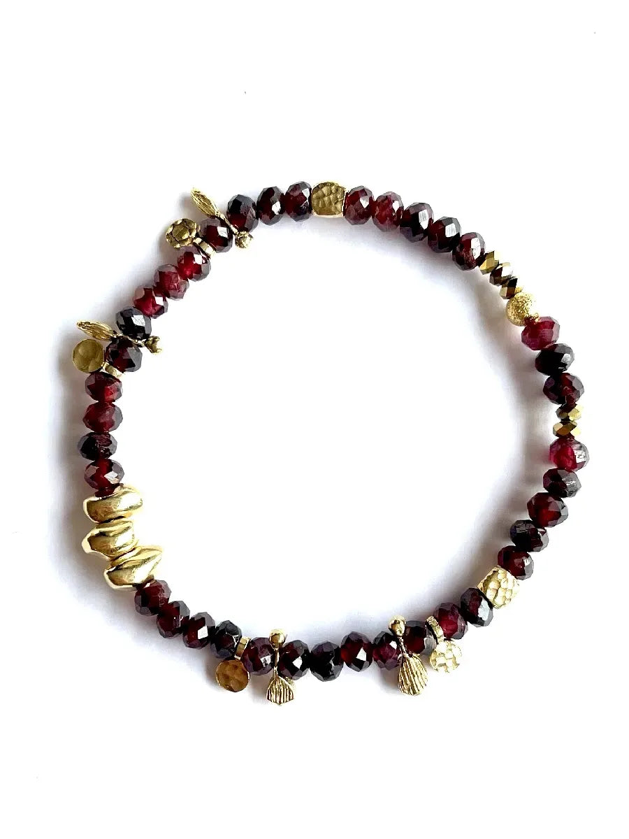 bracelet lucia grenat