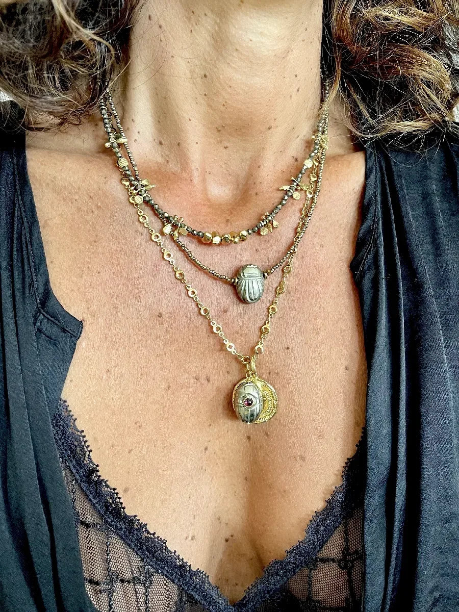 Collier en pyrite, vue 5 - Paulette Quincaillerie