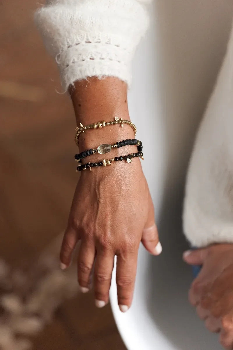 Bracelet en obsidienne dorée - Paulette Quincaillerie