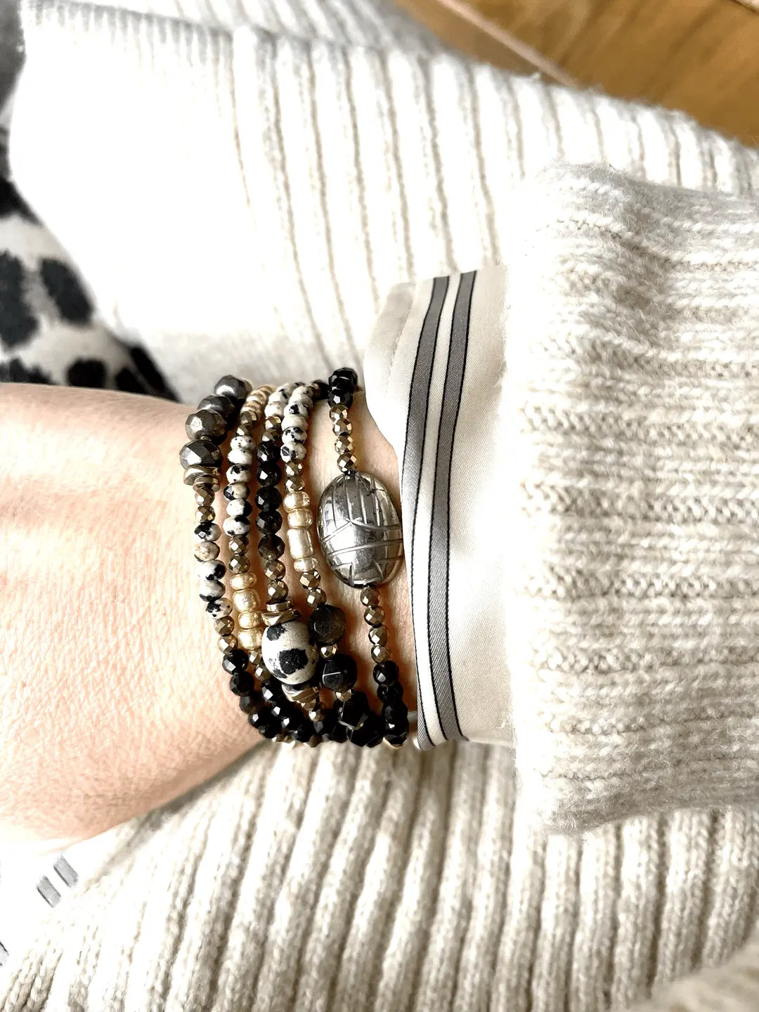 Bijou multitours en pyrite, vue 3 - Paulette Quincaillerie