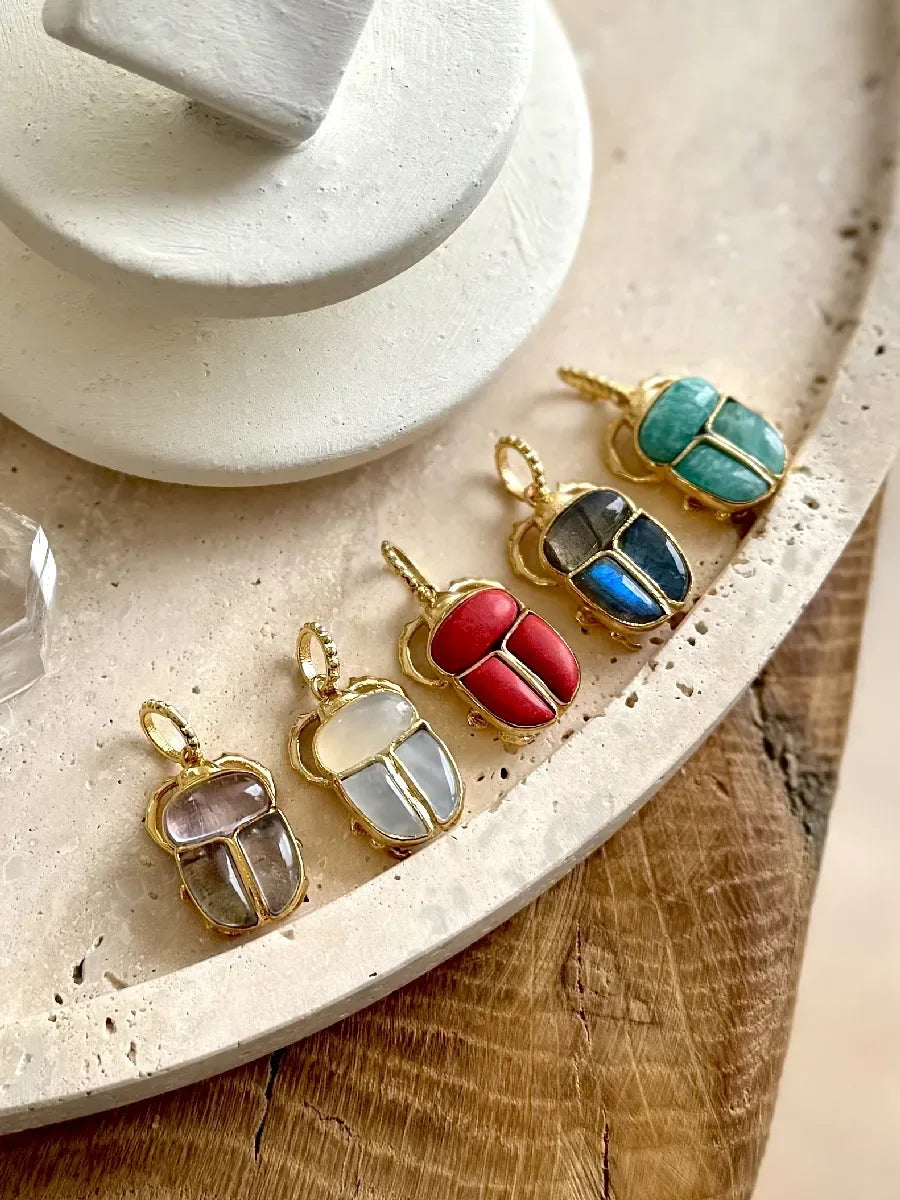 Pendentif en amazonite, vue 3 - Paulette Quincaillerie