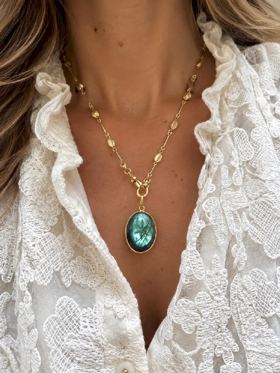 pendentif bonne etoile labradorite
