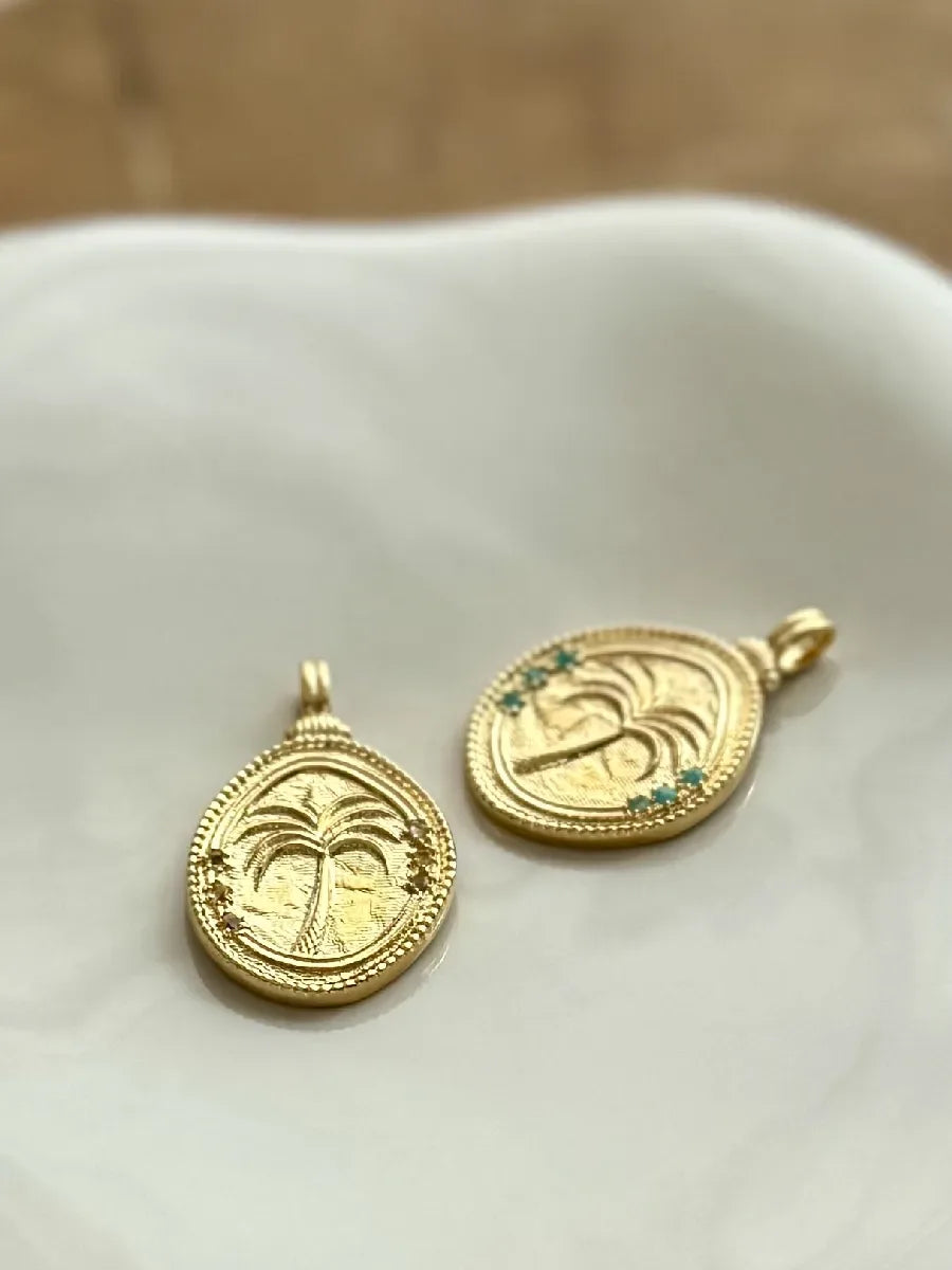 Médaille en citrine - Paulette Quincaillerie
