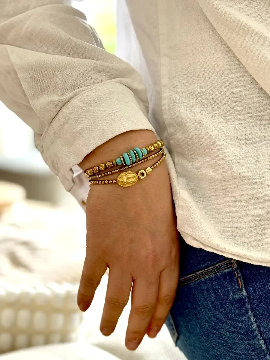Bracelet en howlite, vue 3 - Paulette Quincaillerie