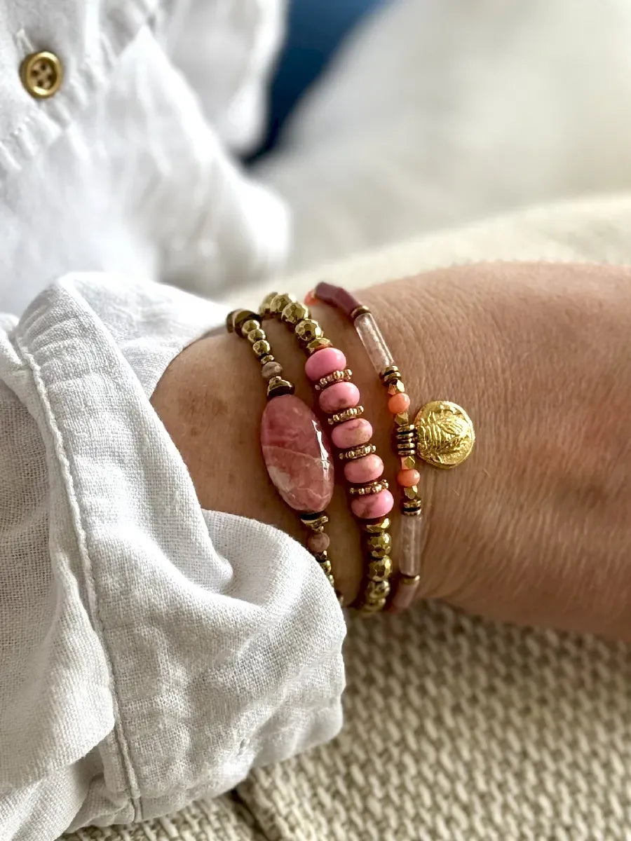 Bracelet en quartz fraise, vue 4 - Paulette Quincaillerie
