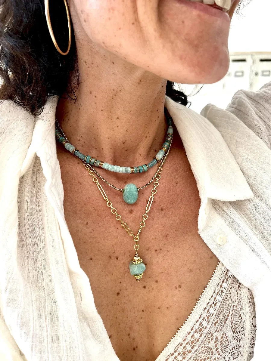 SAUTOIR BOLA AMAZONITE createur francais paulettequincaillerie_2