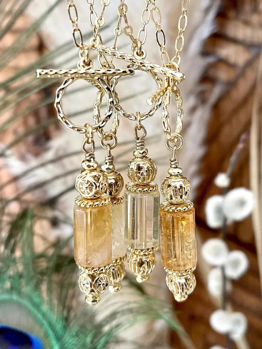 sautoir toggle citrine