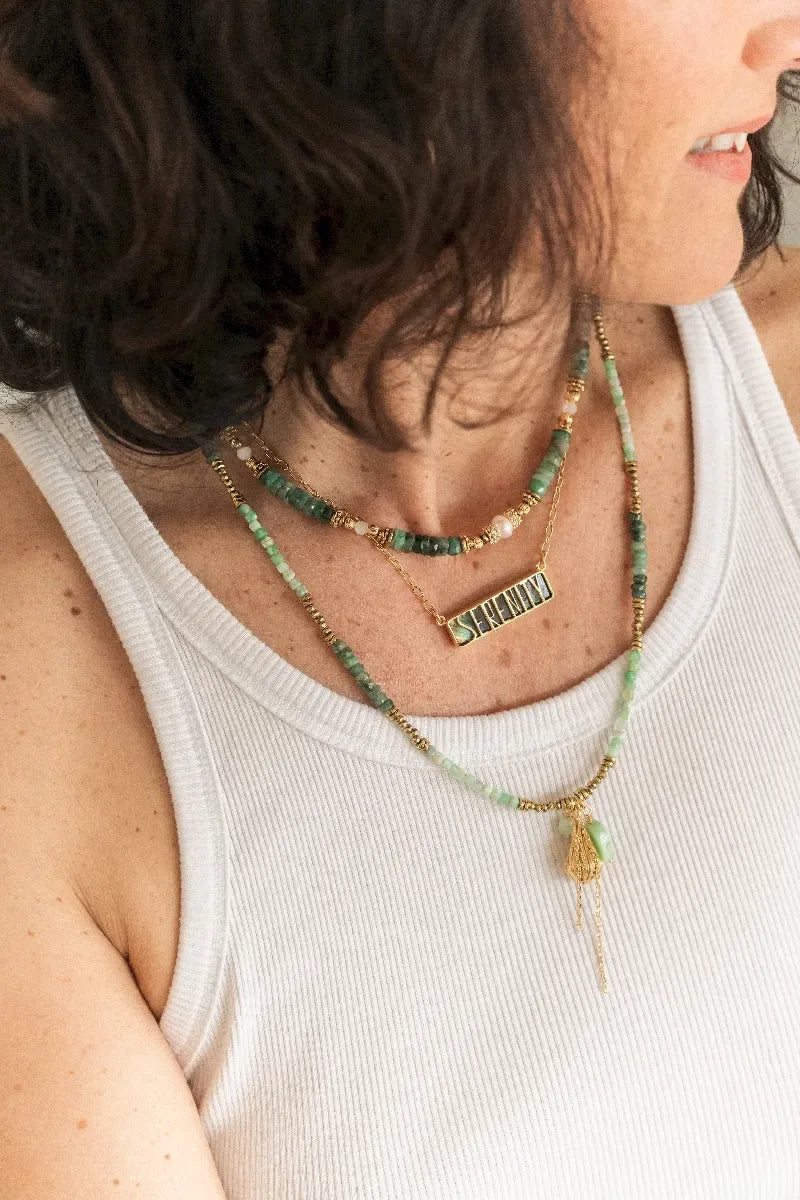 Bracelet en chrysoprase, vue 4 - Paulette Quincaillerie