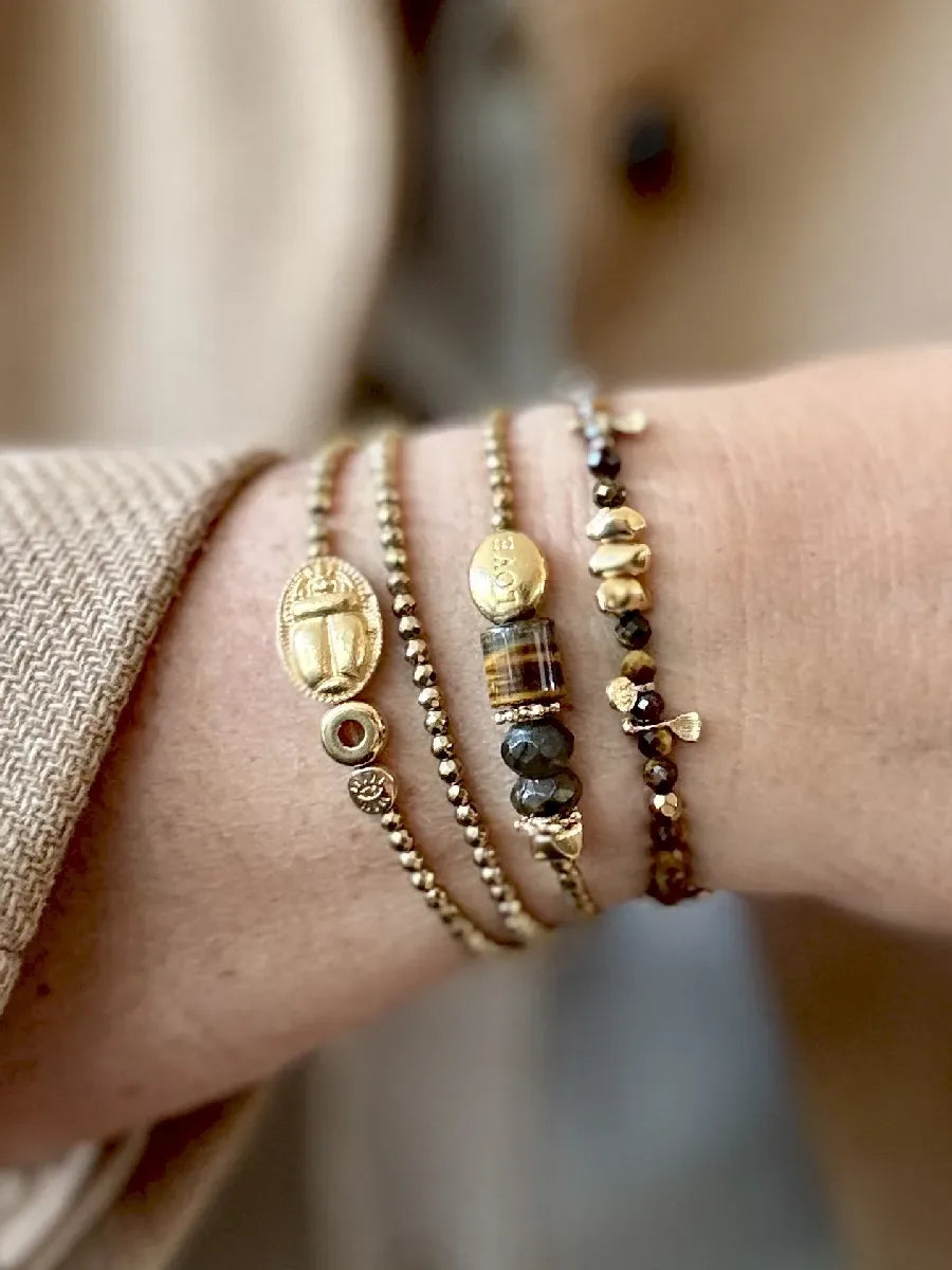Bracelet en œil de tigre - Paulette Quincaillerie
