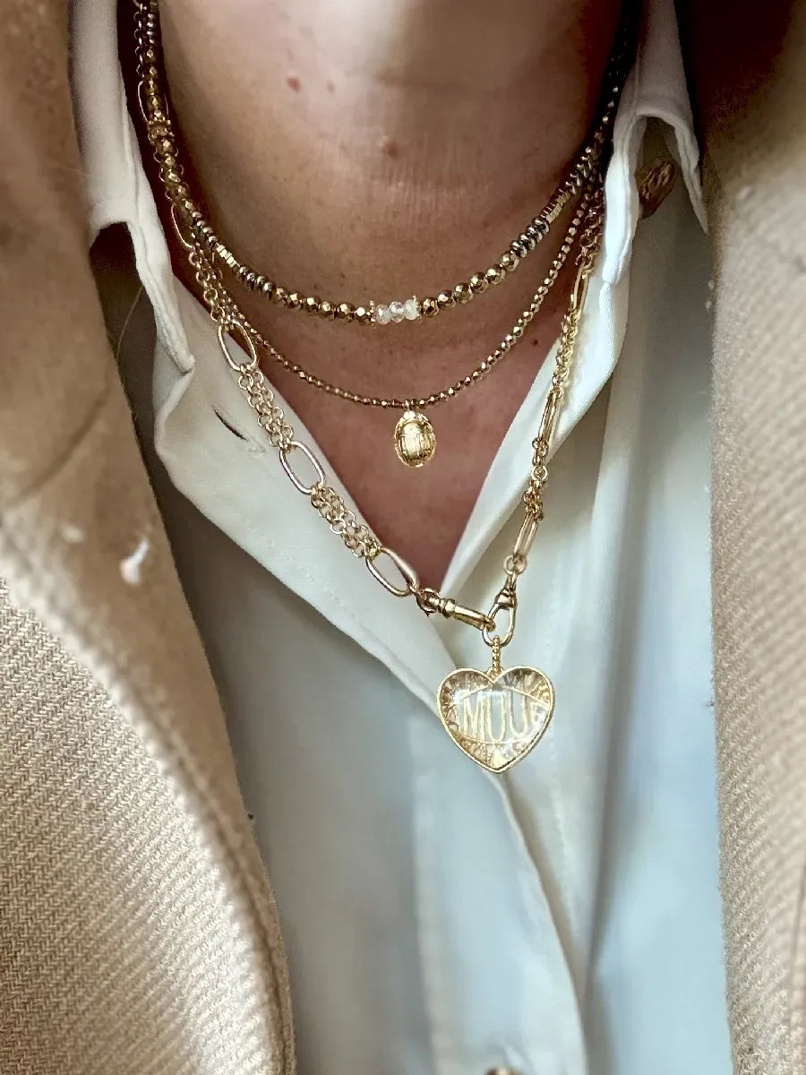 Collier en hématite, vue 2 - Paulette Quincaillerie
