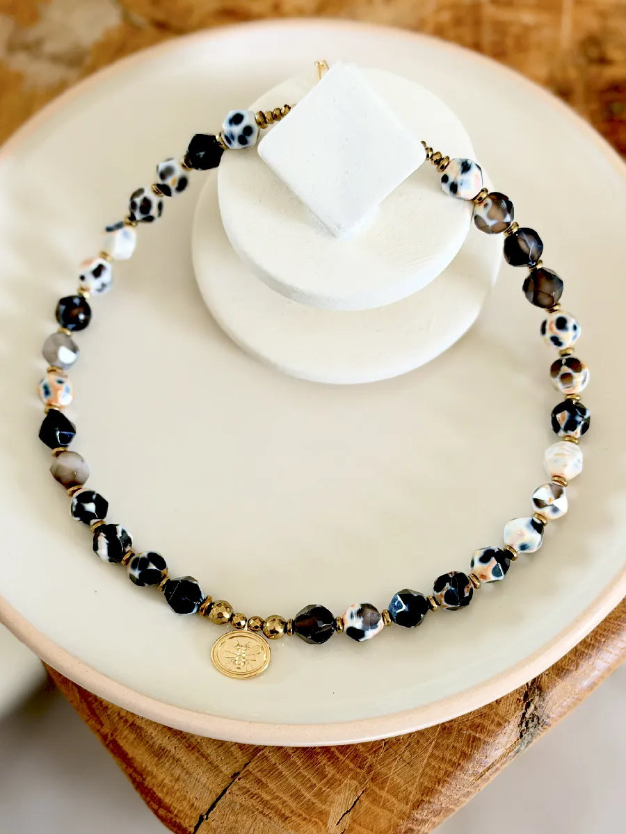 COLLIER ELENA AGATE BRÉSILIENNE