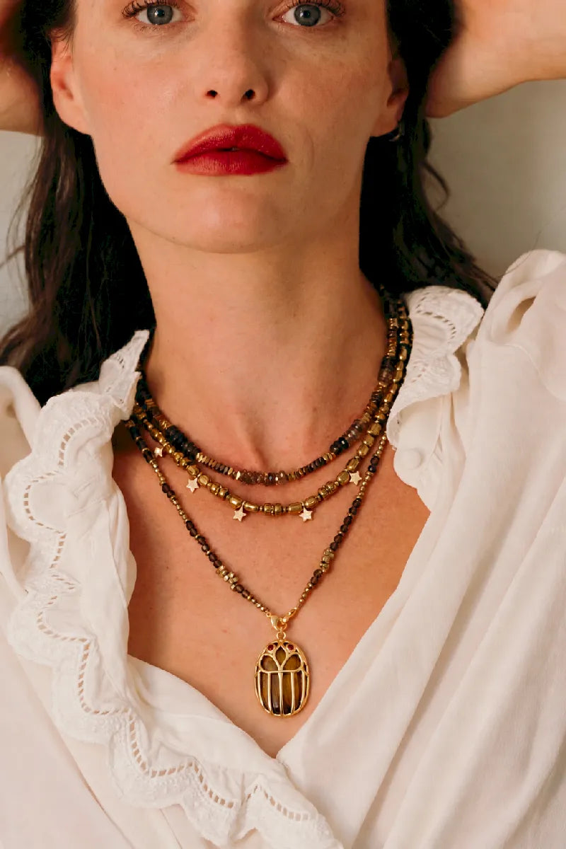 MEDAILLE CÉSAR ELEPHANT QUARTZ FUMÉ