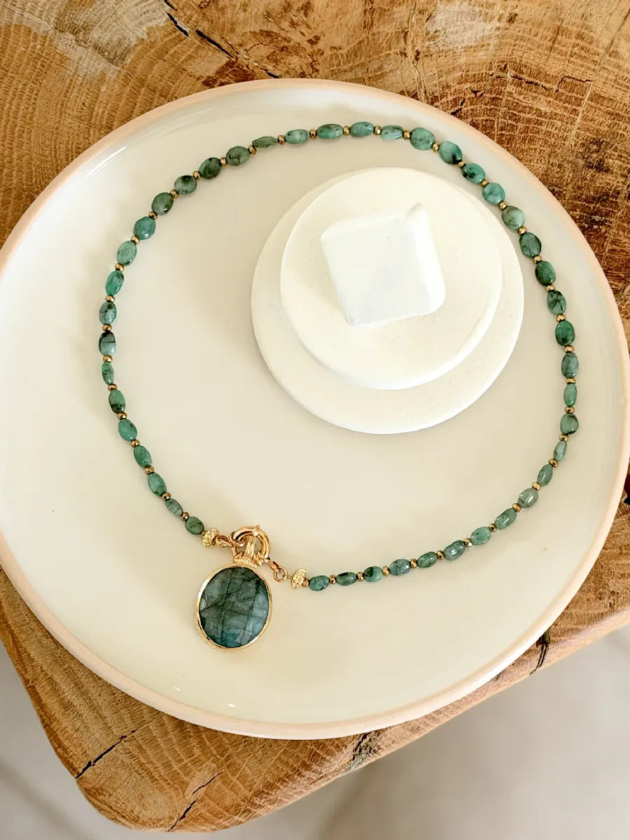 COLLIER SABA EMERAUDE