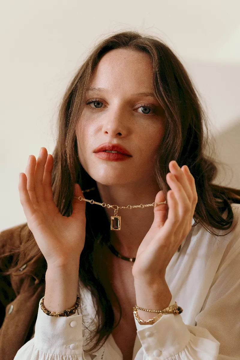 PENDENTIF HENRIETTE QUARTZ FUMÉ
