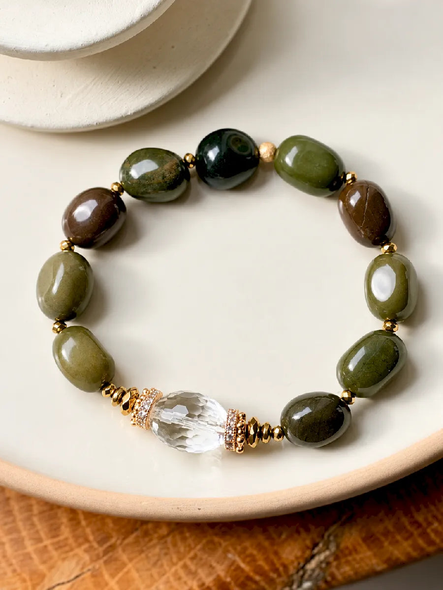 BRACELET GRACE JADE KAKI