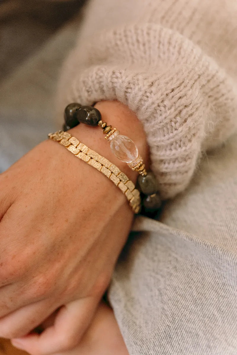 BRACELET GRACE JADE KAKI