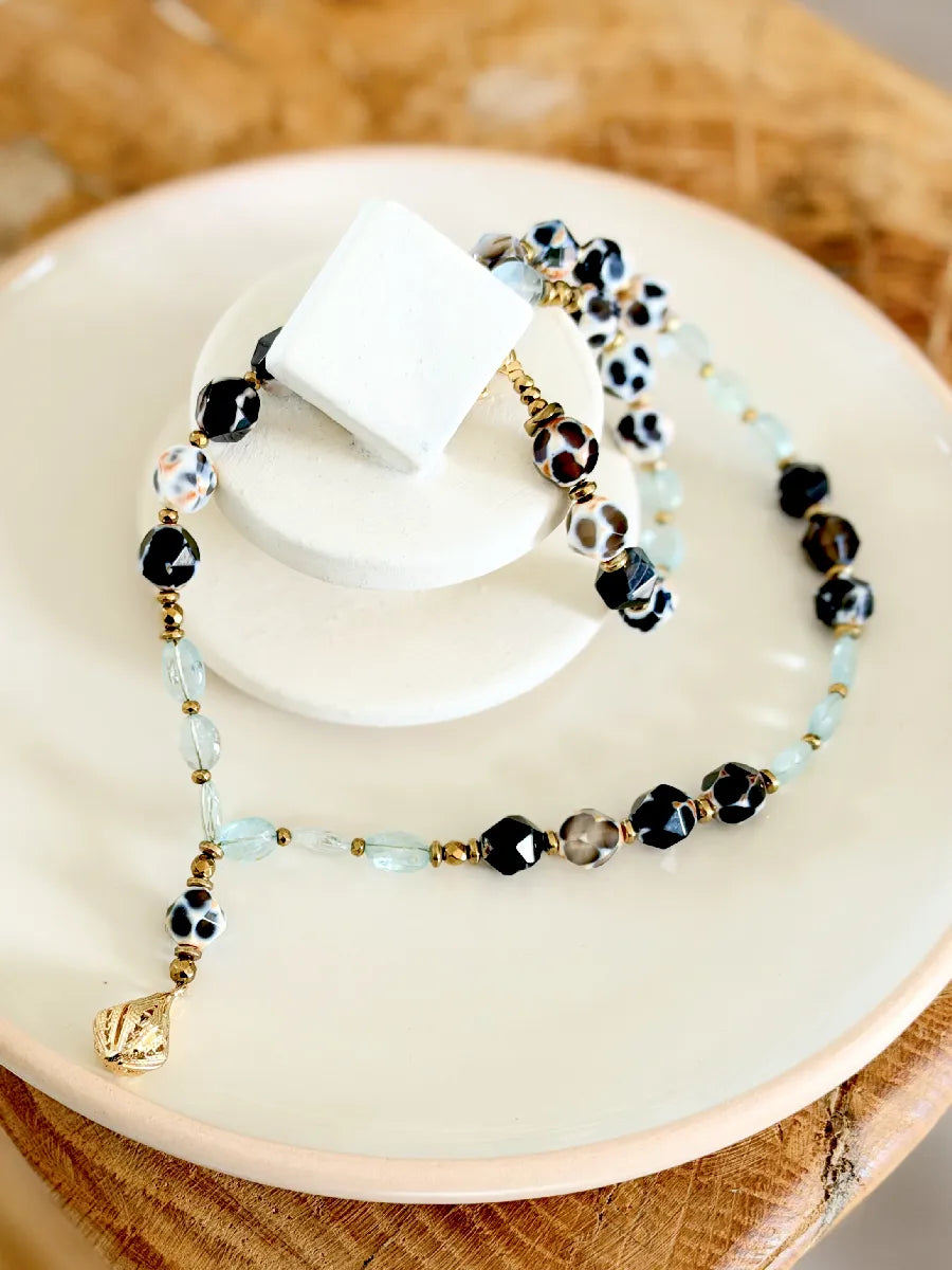 MALA AGATE BRÉSILIENNE / AIGUE MARINE