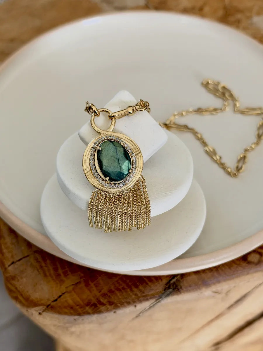 MÉDAILLON FOLK LABRADORITE