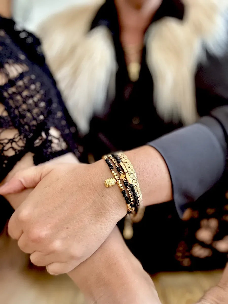 Bracelet en obsidienne dorée, vue 5 - Paulette Quincaillerie