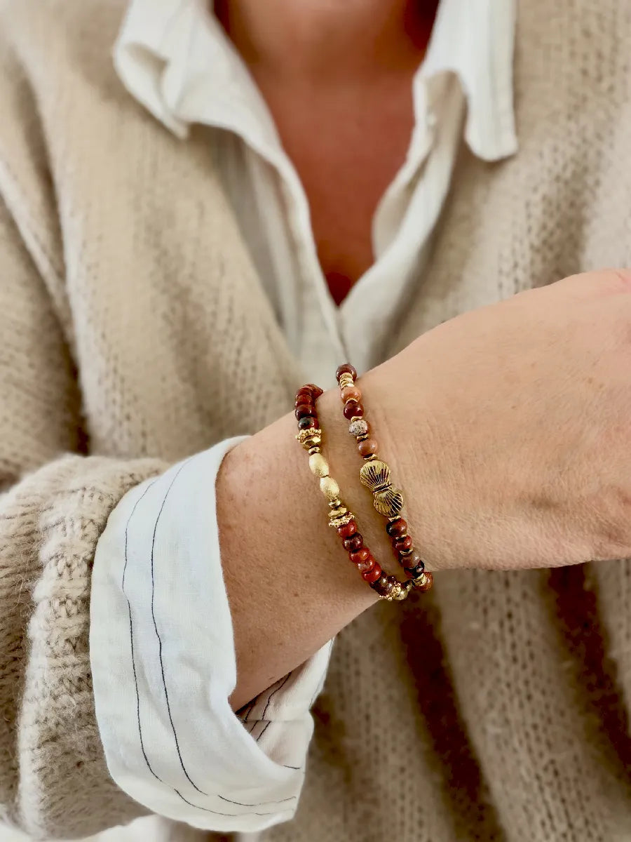 bracelet turane venus jaspe rouge