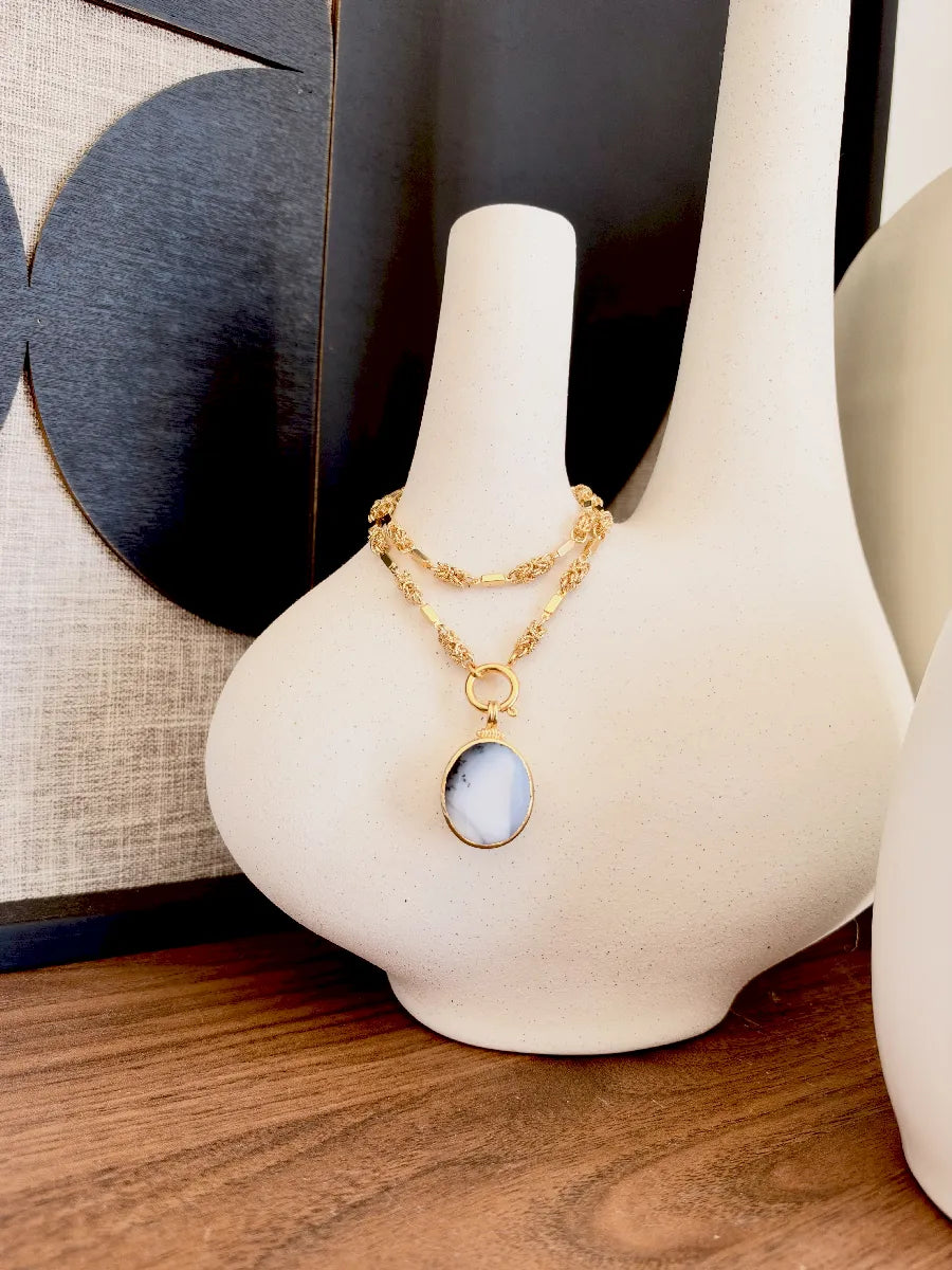 chaine maille byzantine et fermoir bouée théodora