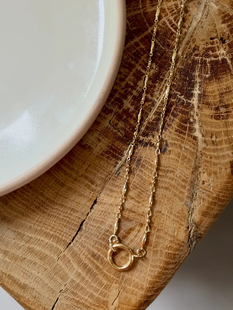 COLLIER CHAINE GRAIN DE RIZ RITA