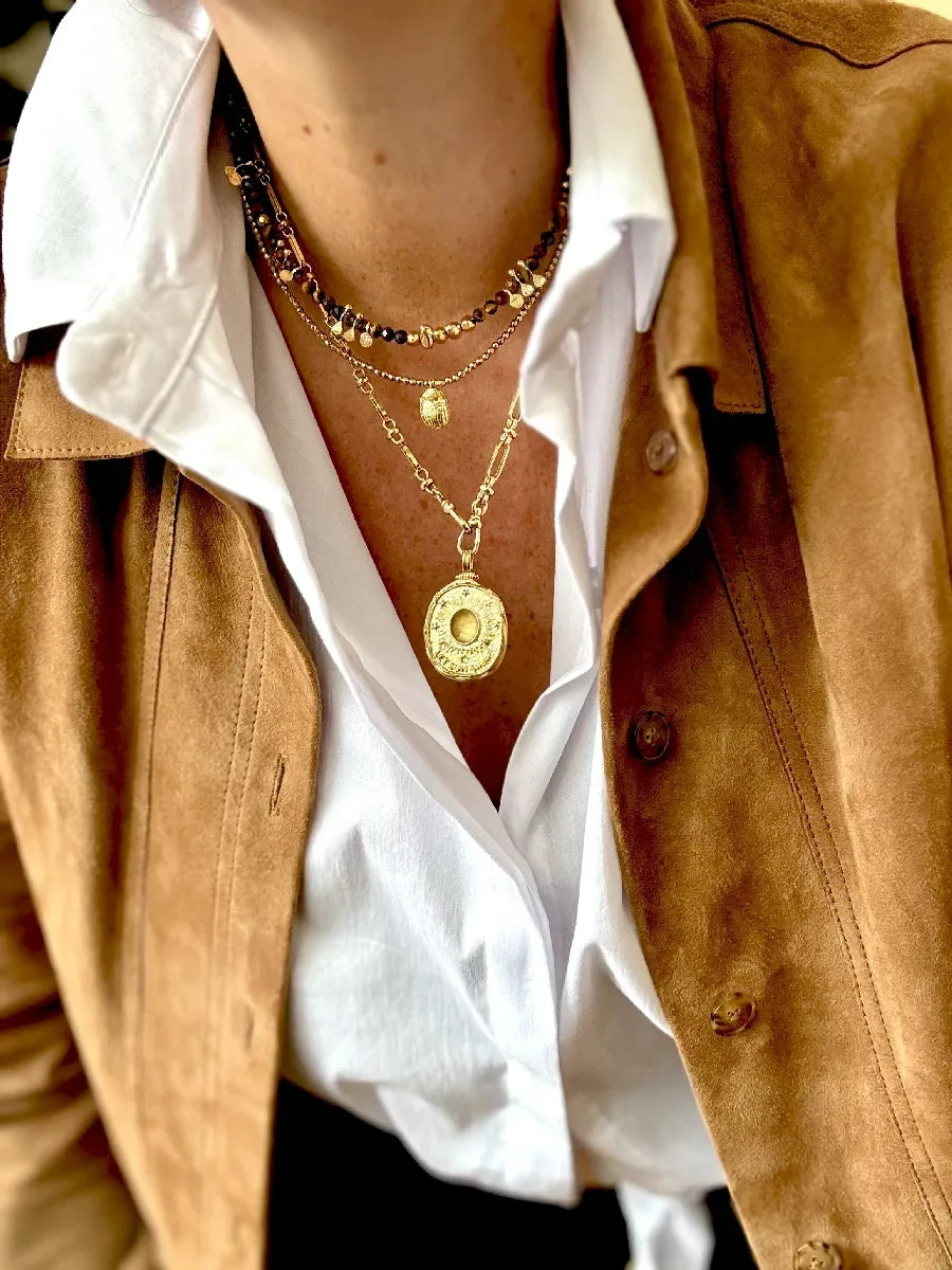 Collier en hématite, vue 2 - Paulette Quincaillerie