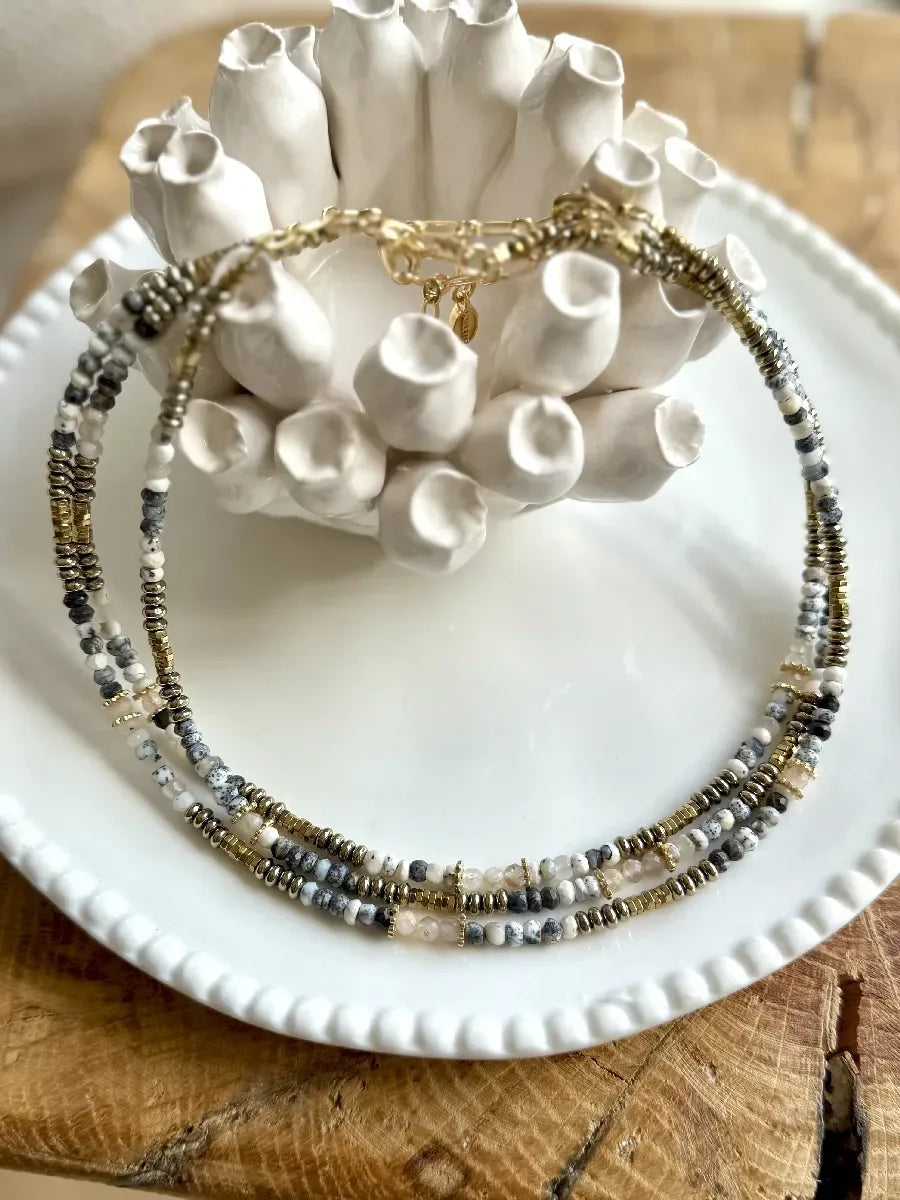 COLLIER OPALE DENDRITIQUE CELESTE