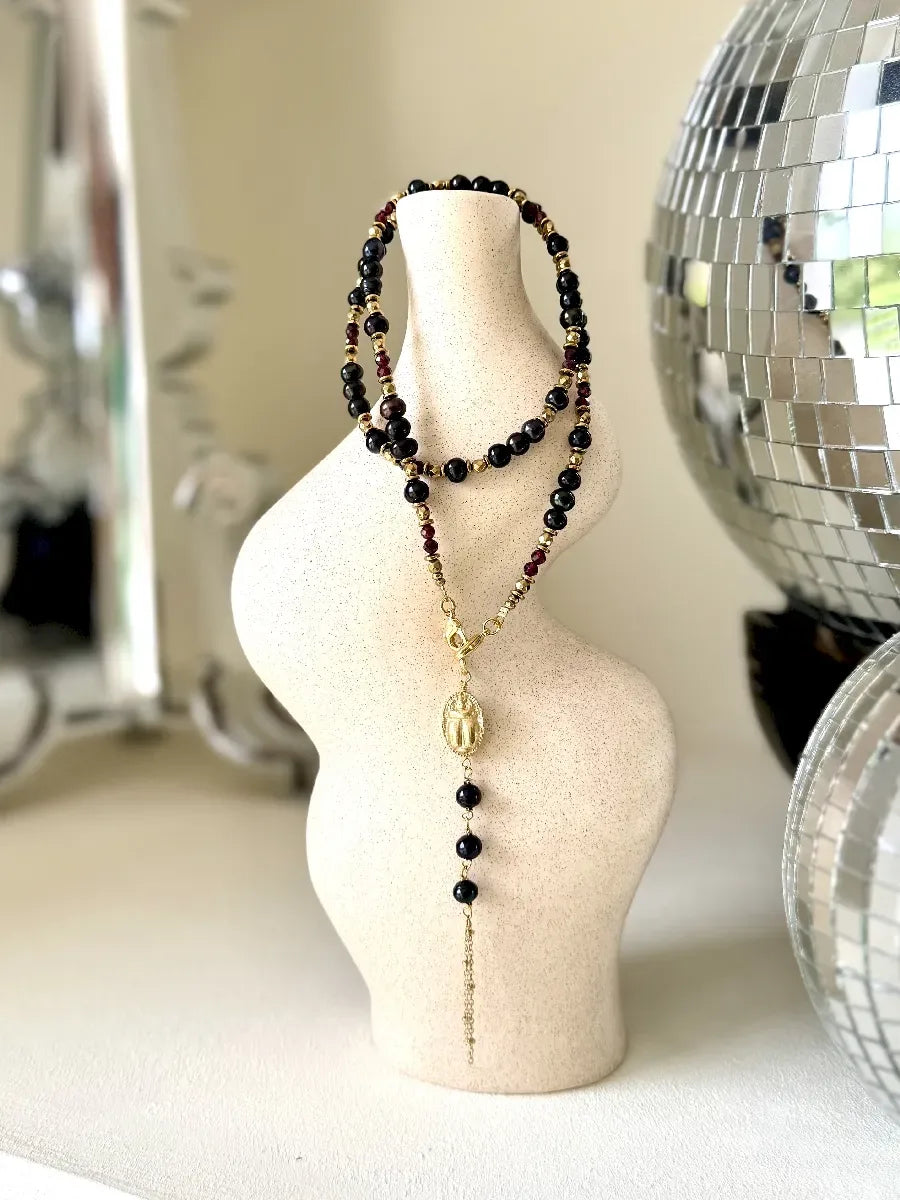 Chapelet en grenat, vue 6 - Paulette Quincaillerie