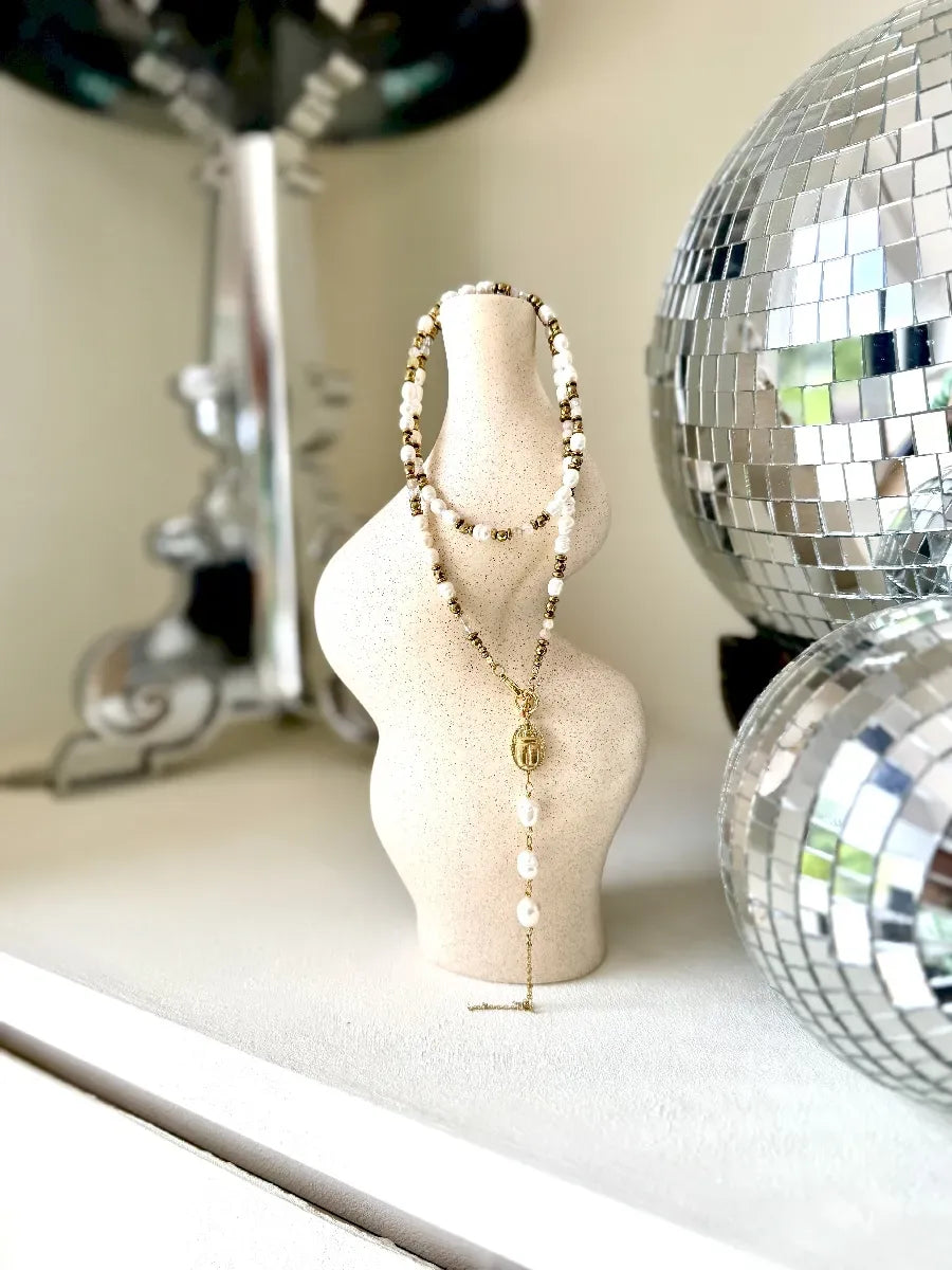Chapelet en quartz rutile, vue 6 - Paulette Quincaillerie