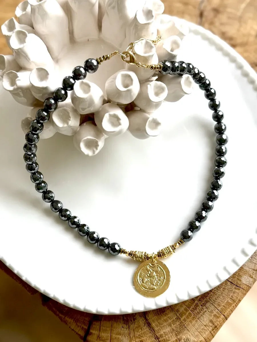 Collier en hématite, vue 4 - Paulette Quincaillerie