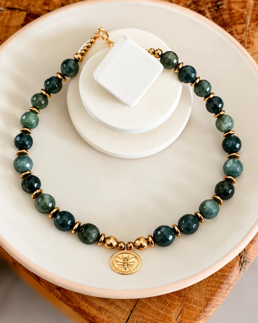 COLLIER  ELENA AGATE MOUSSE