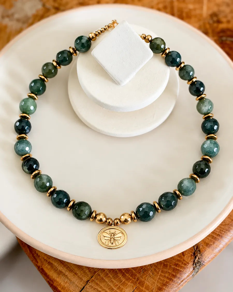 COLLIER  ELENA AGATE MOUSSE