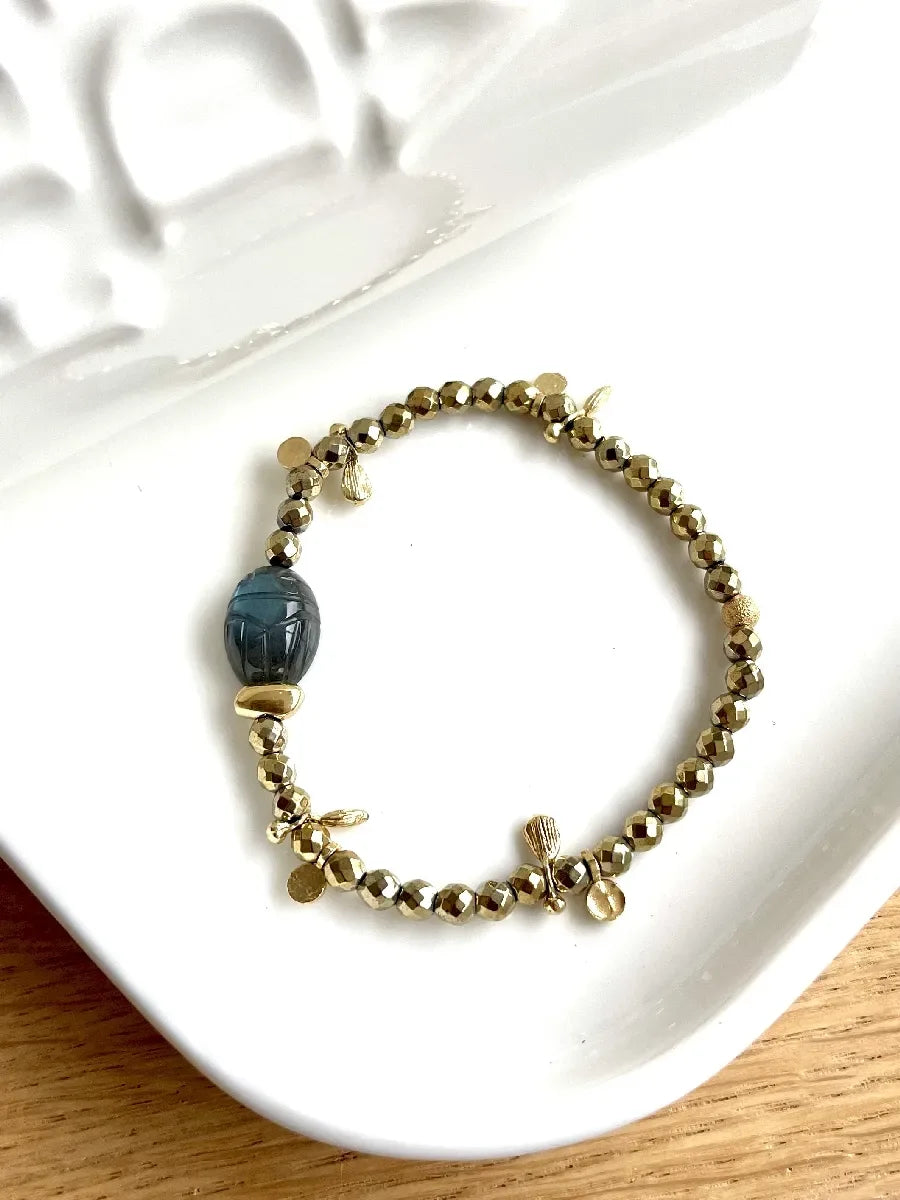bracelet scarabée litha labradorite