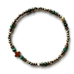 bracelet tiny cruz malachite
