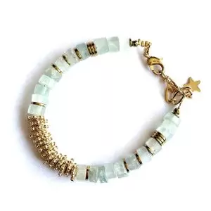 bracelet puka or aigue marine