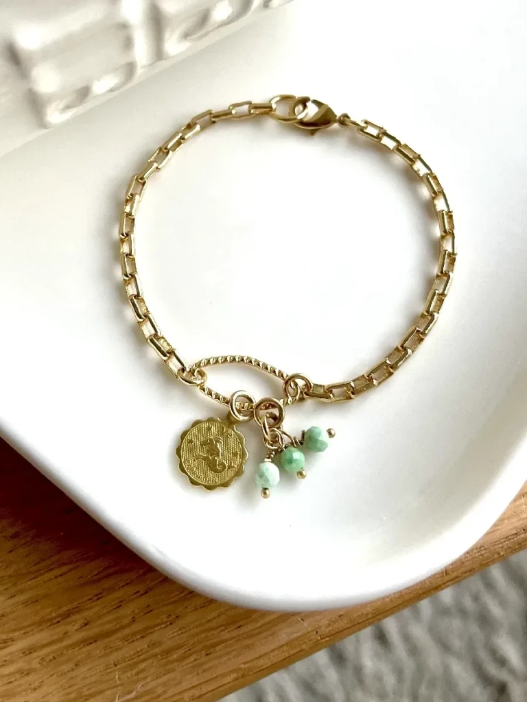 bracelet capricorne astro turquoise