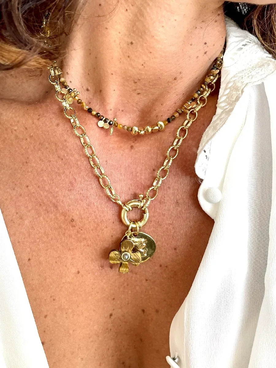 collier lucky oeil de tigre
