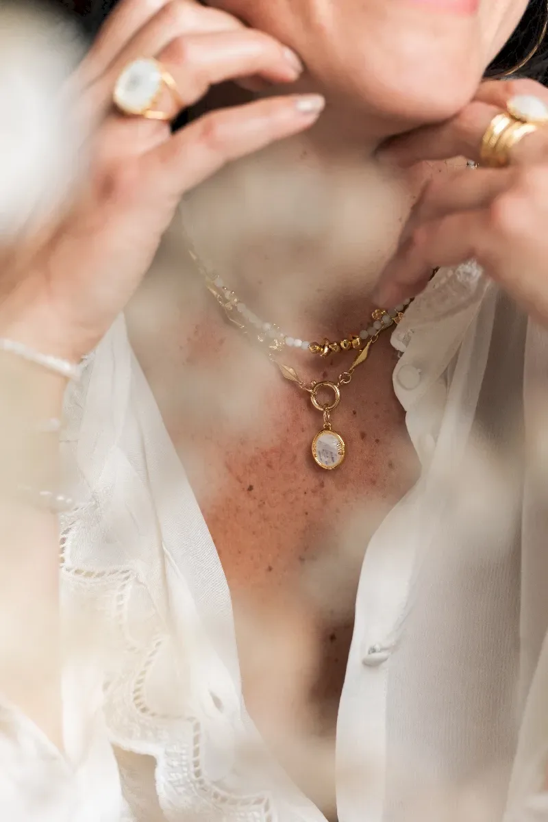 COLLIER GRENAT PIERRE DE LUNE IMANI
