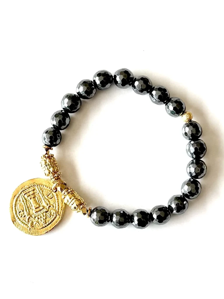 bracelet roma hématites pierres-naturelles-createur-paulettequincaillerie_9