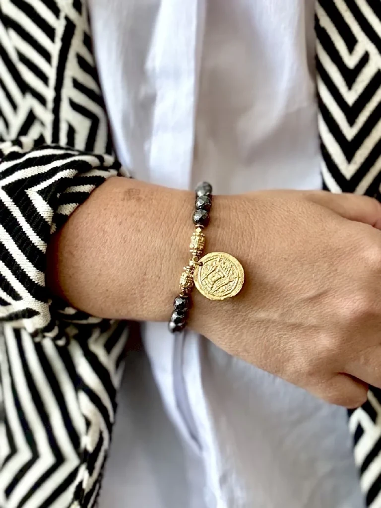 bracelet roma hematites pierres-naturelles-paulettequincaillerie_48