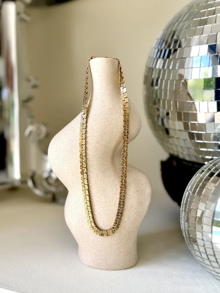 COLLIER CHAINE AUGUSTINE - Maille Croco – Image 8