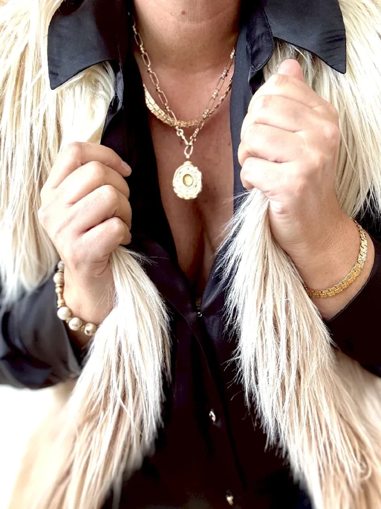 COLLIER CHAINE AUGUSTINE - Maille Croco – Image 5