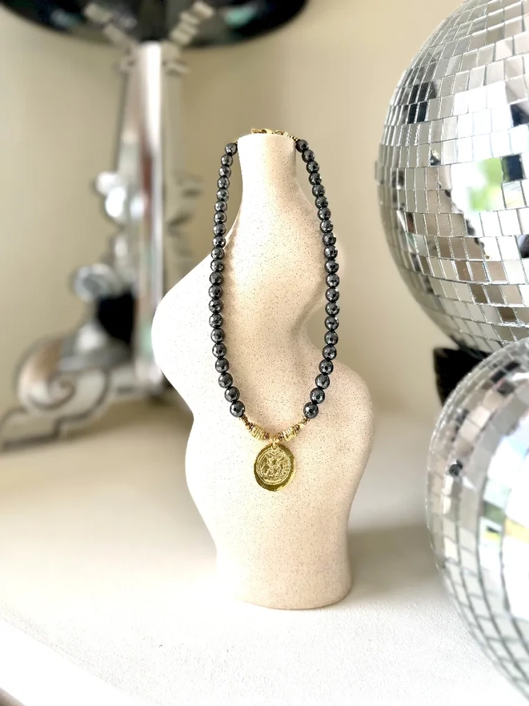 COLLIER ROMA HEMATITES - Ancrage stabilité émotionnelle – Image 5