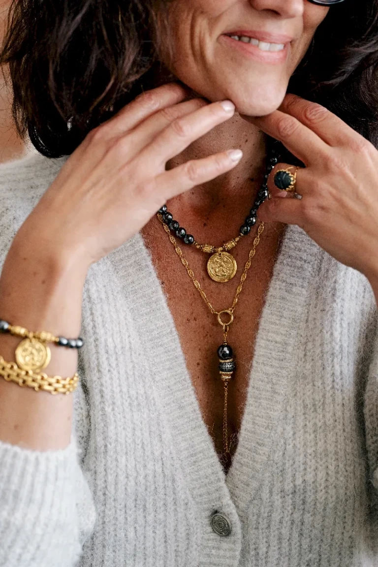COLLIER ROMA HEMATITES - Ancrage stabilité émotionnelle