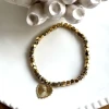 BRACELET AMORINO HÉMATITES OR CRÉATRICE MADE IN FRANCE PAULETTEQUINCAILLERIE