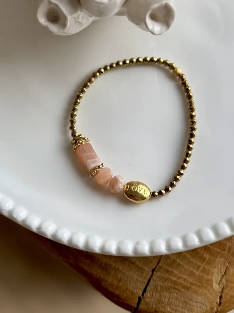 BRACELET GAIA PIERRE DE SOLEIL CRÉATRICE MADE IN FRANCE PAULETTEQUINCAILLERIE