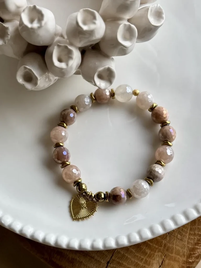 bracelet elena aventurine pêche Bracelet PIERRES NATURELLES CRÉATRICE MADE IN FRANCE PAULETTEQUINCAILLERIE_10