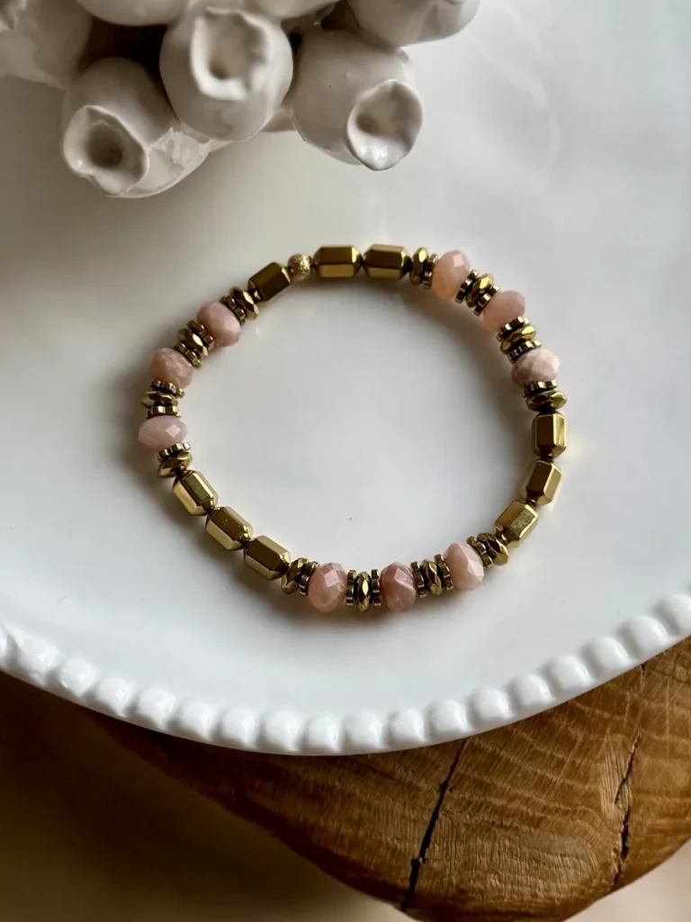 Bracelet RETRO PIERRE DE SOLEIL Bracelet PIERRES NATURELLES CRÉATRICE MADE IN FRANCE PAULETTEQUINCAILLERIE_12